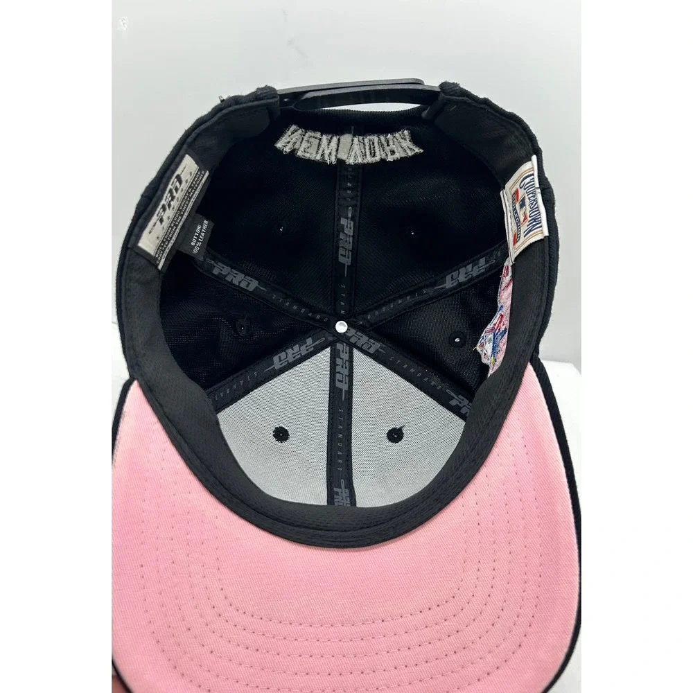Pro Standard New York Yankees 1999 World Series Snapback Hat Black Pink Bottom